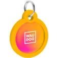 Адресник для собак і котів WAUDOG Smart ID "Градієнт помаранчевий" металевий L з QR паспортом коло 30 мм