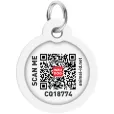 Адресник для собак і котів WAUDOG Smart ID "Коргі" металевий S з QR паспортом коло 25 мм
