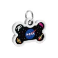 Адресник для собак і котів WAUDOG Smart ID "NASA" металевий M з QR паспортом кістка 40*28 мм