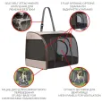 Автокрісло для тварин Collar поліестер, сіре 60×40×45 см