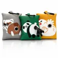 Брелок-диспенсер для пакетів Croci Strange Face Panda сумочка з пакетами для фекалій 15 шт зелений