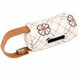 Брелок-диспенсер для пакетів Flamingo Poo Bag Holder сумочка з пакетами для фекалій 15 шт бежевий