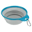 Дорожна складна миска Trixie Travel Bowl з карабіном для собак та котів сіра 1 л