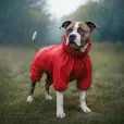Дощовик для собак WAUDOG Clothes водонепроникний M45 червоний