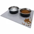 Килимок під миски Croci Stilla cиліконовий сірий 45,5x33,5 см
