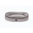 Лежак овальний Harley&Cho Donut Soft Touch Gray L сірий 90*70 см