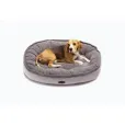 Лежак овальний Harley&Cho Donut Soft Touch Gray M сірий 80*60 см