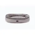 Лежак овальний Harley&Cho Donut Soft Touch Gray M сірий 80*60 см
