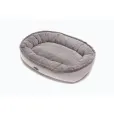 Лежак овальний Harley&Cho Donut Soft Touch Gray M сірий 80*60 см