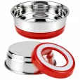 Миска для котів і собак Croci Neon на гумці червона 470 мл