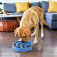Миска для медленного питания Outward Hound Fun Feeder тетрис большая синяя