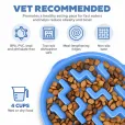 Миска для медленного питания Outward Hound Fun Feeder тетрис большая синяя