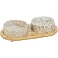 Миски на подставке для собак Trixie Bowl Set Ceramic/Bamboo керамика/бамбук 2*800 мл / 8 см
