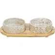 Миски на подставке для собак Trixie Bowl Set Ceramic/Bamboo керамика/бамбук 2*800 мл / 8 см