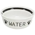 Миски на подставке для собак Trixie Bowl Set Eat on Feet металл/керамика белые 2*600 мл / 9 см
