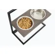 Миски на регулируемой подставке Harley&Cho Lift Brown Wood + Black M