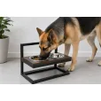 Миски на регулируемой подставке Harley&Cho Lift Brown Wood + Black M