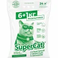 Наповнювач деревний SuperCat з ароматизатором 6+1кг (зелений)