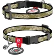 Нашийник для котів WAUDOG Nylon "Мілітарі" нейлоновий XS з QR-паспортом 20-30 см / 10 мм
