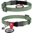 Нашийник для котів WAUDOG Re-cotton відновлена бавовна XS з QR-паспортом 20-30 см / 10 мм зелений