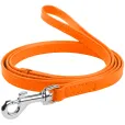 Повідець для собак WAUDOG  Glamour шкіряний XS-S 1.2*122 см  помаранчевий
