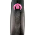 Повідець-рулетка Flexi Black Design M для собак вагою до 25 кг стрічка 5 м рожева