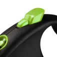 Повідець-рулетка Flexi Black Design S для собак вагою до 15 кг стрічка 5 м зелена