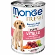 Вологий корм для цуценят Monge Fresh Puppy Veal & Vegetables Паштет з телятиною та овочами 400 г