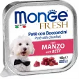 Вологий корм для дорослих собак Monge Fresh Dog Adult Beef Паштет з яловичиною 100 г