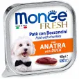Вологий корм для дорослих собак Monge Fresh Dog Adult Duck Паштет з качкою 100 г