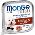 Вологий корм для дорослих собак Monge Fresh Dog Adult Lamb Паштет з ягням 100 г