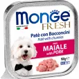 Вологий корм для дорослих собак Monge Fresh Dog Adult Pork Паштет зі свининою 100 г