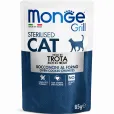 Вологий корм для стерилізованих котів Monge Grill Cat Sterilised Trout з фореллю в желе 85 г