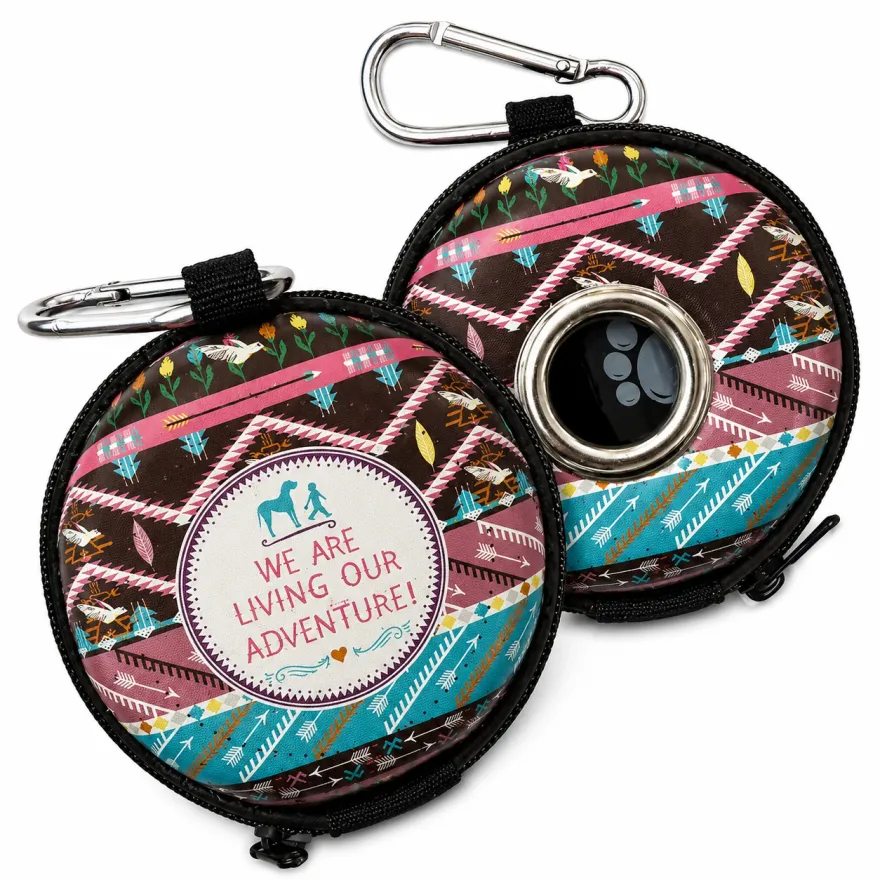 Брелок-диспенсер для пакетів Croci Donut Minibag принт "Орнамент" з пакетами для фекалій 15 шт