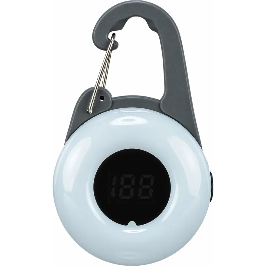Брелок для собак Trixie Flasher USB круглий, 4х6.5 cм графітовий