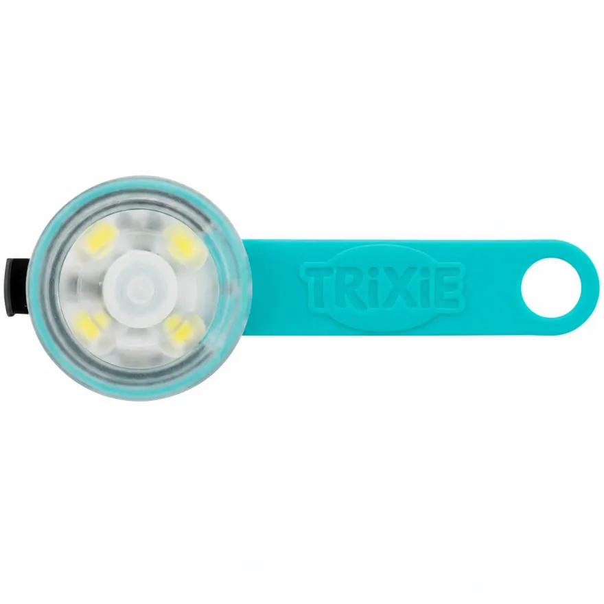 Брелок-ліхтарик для собак Trixie Flasher USB круглий, бірюзовий 3х8 cм