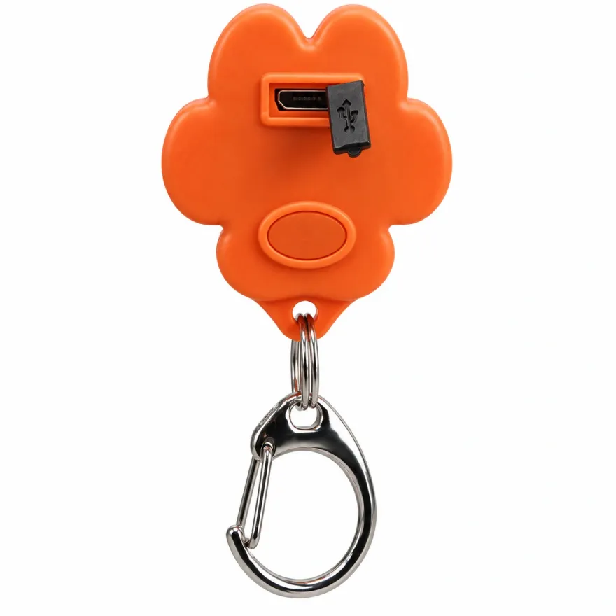 Брелок-ліхтарик для собак Trixie Flasher USB лапка, помаранчевий 35х43 мм