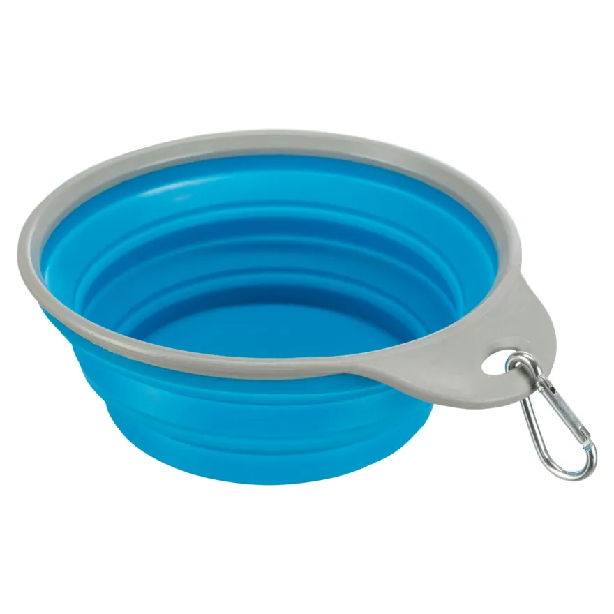 Дорожна складна миска Trixie Travel Bowl з карабіном для собак та котів синя 500 мл Дорожна складна миска Trixie Travel Bowl з карабіном для собак та котів синя 500 мл