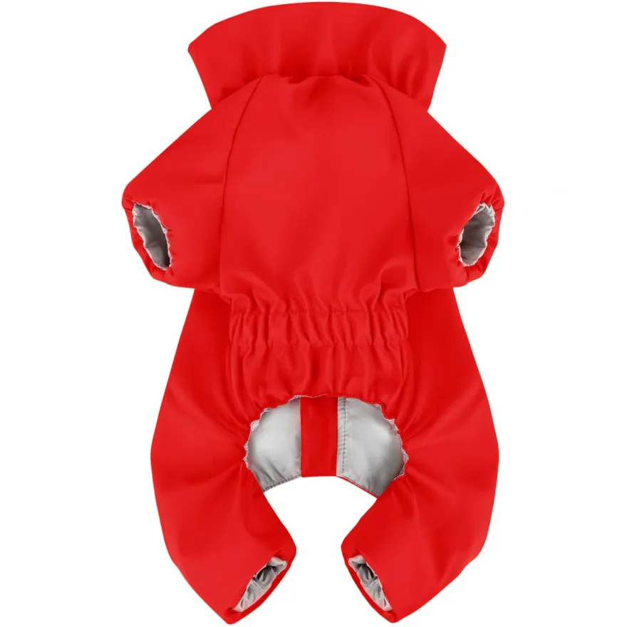 Дощовик для собак WAUDOG Clothes водонепроникний L50 червоний