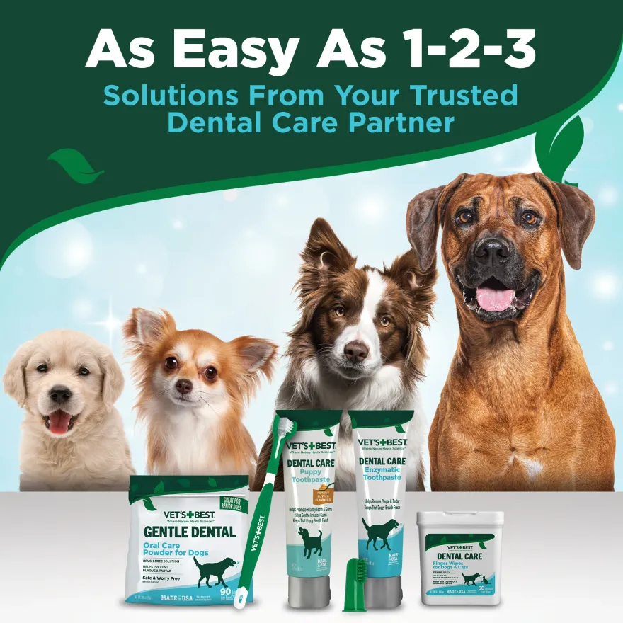 Ензимна зубна паста-гель VET`S BEST Dental Gel Toothpaste для догляду за зубами і ротовою порожиною собак 103 мл