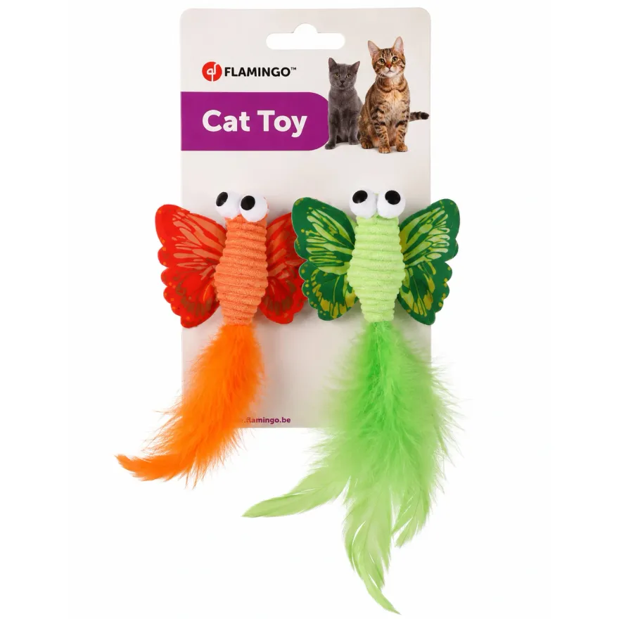 Іграшка для котів Flamingo Butterfly Alea Метелики з котячою м'ятою 2 шт Іграшка для котів Flamingo Butterfly Alea Метелики з котячою м'ятою 2 шт