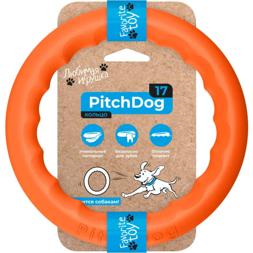 Іграшка для собак PitchDog Кільце для апортировки помаранчеве діаметр 17 см Іграшка для собак PitchDog Кільце для апортировки помаранчеве діаметр 17 см