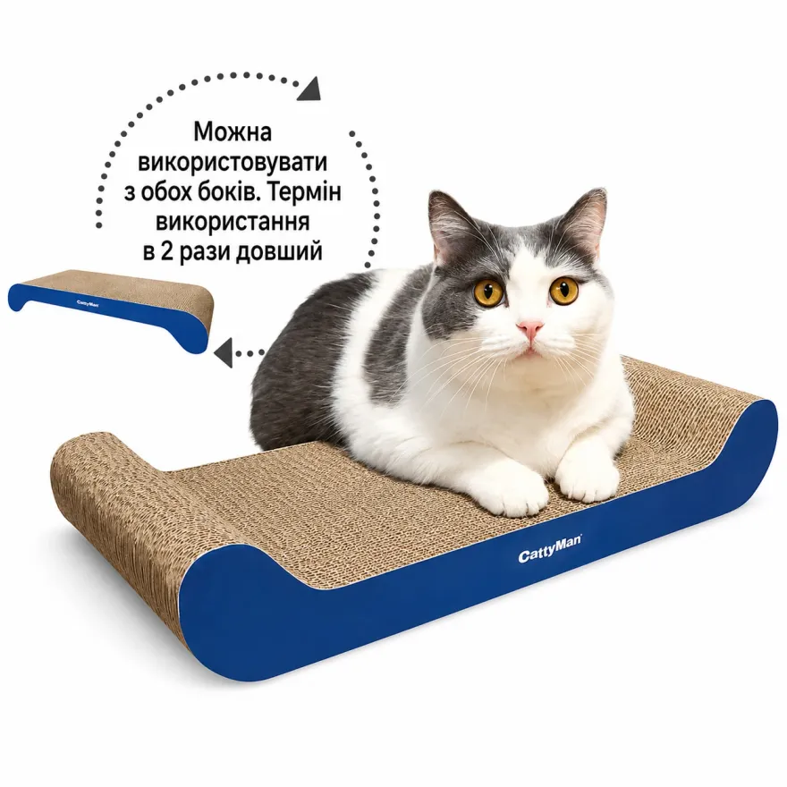 Кігтеточка для котів CattyMan Платформа картон 49х22х8см