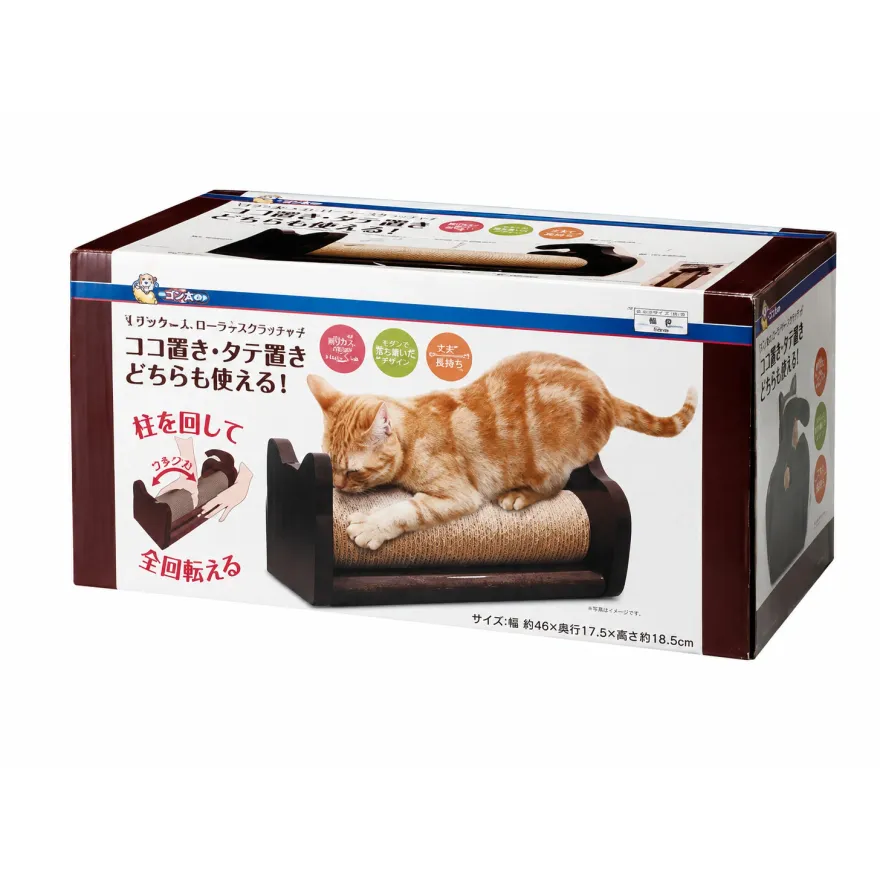 Кігтеточка для котів CattyMan Rolling Стовпчик з каркасом джут 40х20х20 см