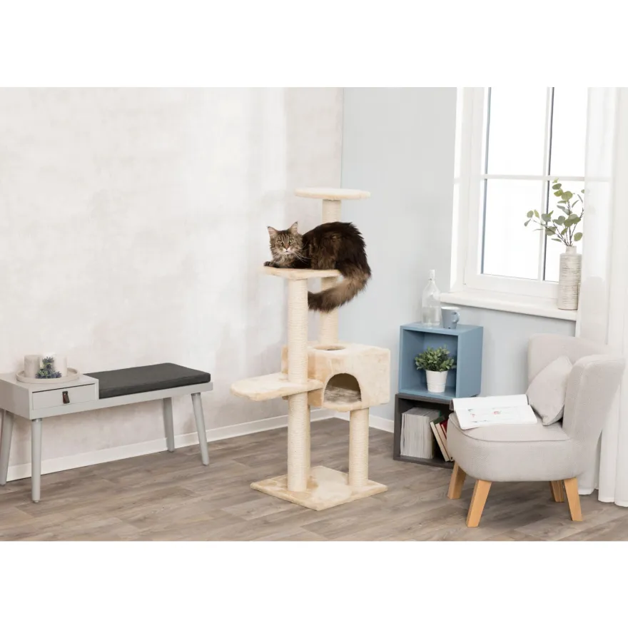 Кігтеточка-комплекс для котів Trixie Alicante джут 142 см / 45*45 см, бежева