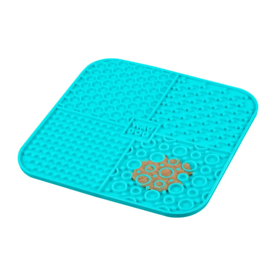 Килимок для злизування WAUDOG Silicone блакитний 190х190х10 мм