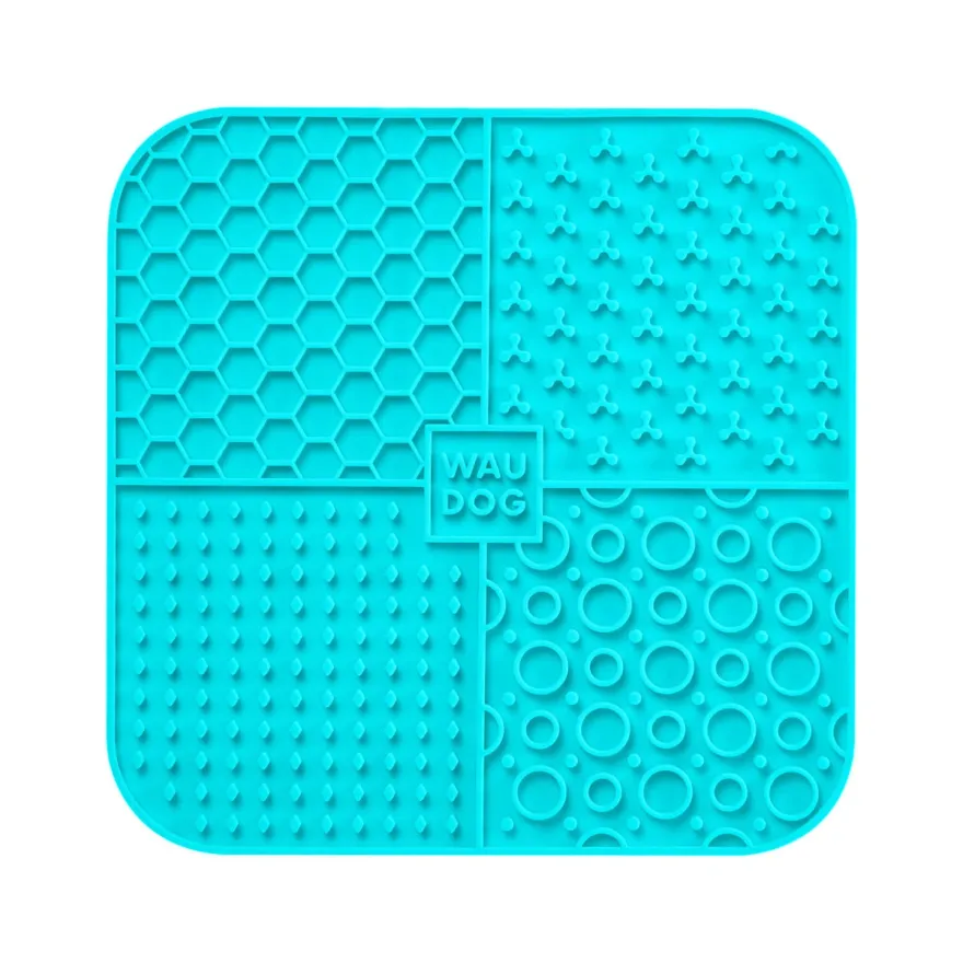 Килимок для злизування WAUDOG Silicone блакитний 190х190х10 мм