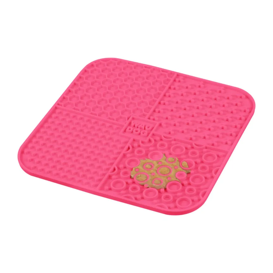 Килимок для злизування WAUDOG Silicone рожевий 190х190х10 мм