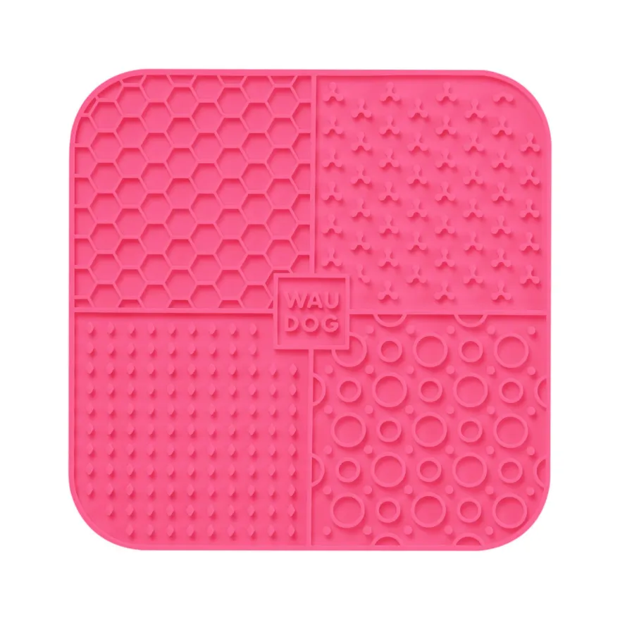 Килимок для злизування WAUDOG Silicone рожевий 190х190х10 мм