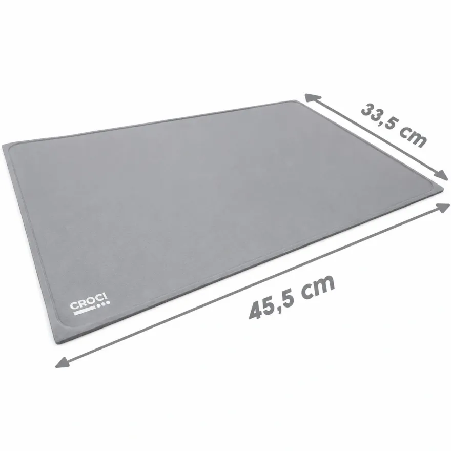 Килимок під миски Croci Stilla cиліконовий сірий 45,5x33,5 см